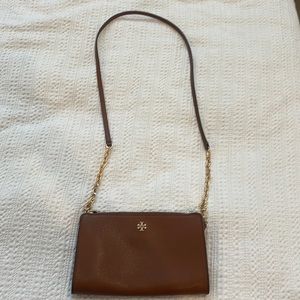 Brown and gold Tory Burch crossbody